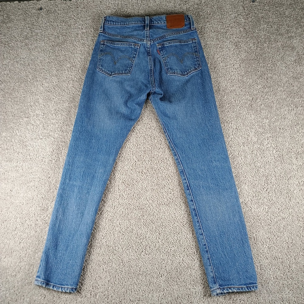 Levis 501 Skinny Jeans Womens 27 Big E Made in USA High Rise EUC - Picture 2 of 16